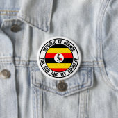 Badge Rond 7,6 Cm Emblème de l'Ouganda (En situation)