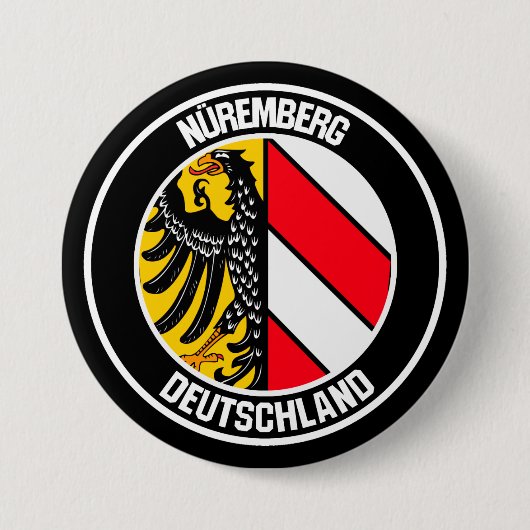 Badge Rond 7,6 Cm Emblème de Nuremberg (Devant)