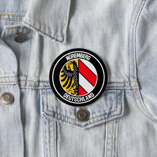 Badge Rond 7,6 Cm Emblème de Nuremberg (En situation)