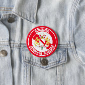 Badge Rond 7,6 Cm Emblème de Strasbourg (En situation)