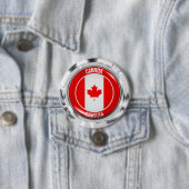 Badge Rond 7,6 Cm Emblème du Canada (En situation)