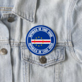Badge Rond 7,6 Cm Emblème du Cap-Vert (En situation)