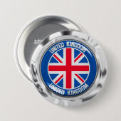 Badge Rond 7,6 Cm Emblème du cycle britannique (Devant & derrière)