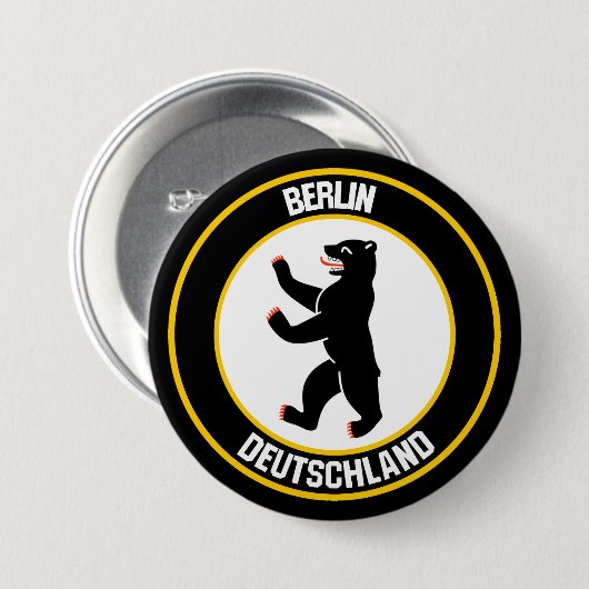 Badge Rond 7,6 Cm Emblème du cycle de Berlin (Devant & derrière)