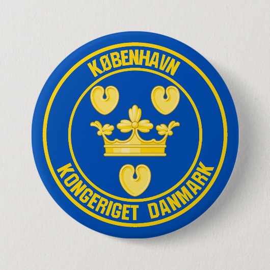 Badge Rond 7,6 Cm Emblème du cycle de Copenhague (Devant)