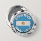 Badge Rond 7,6 Cm Emblème du cycle de l'Argentine (Devant & derrière)