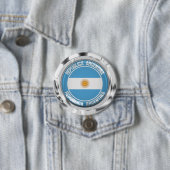 Badge Rond 7,6 Cm Emblème du cycle de l'Argentine (En situation)