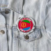 Badge Rond 7,6 Cm Emblème du cycle de l'Érythrée (En situation)