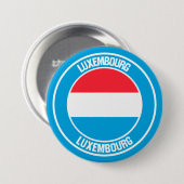 Badge Rond 7,6 Cm Emblème du cycle de Luxembourg (Devant & derrière)