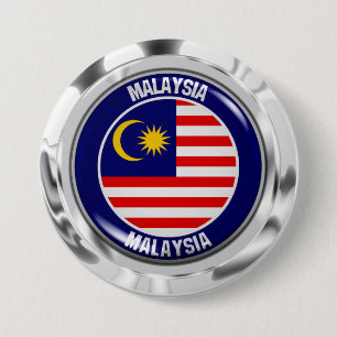Badge Rond 7,6 Cm Emblème du cycle de Malaisie