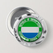 Badge Rond 7,6 Cm Emblème du cycle de Sierra Leone (Devant & derrière)