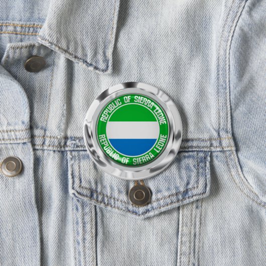 Badge Rond 7,6 Cm Emblème du cycle de Sierra Leone (En situation)