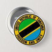 Badge Rond 7,6 Cm Emblème du cycle de Tanzanie (Devant & derrière)