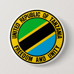 Badge Rond 7,6 Cm Emblème du cycle de Tanzanie