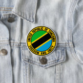 Badge Rond 7,6 Cm Emblème du cycle de Tanzanie (En situation)