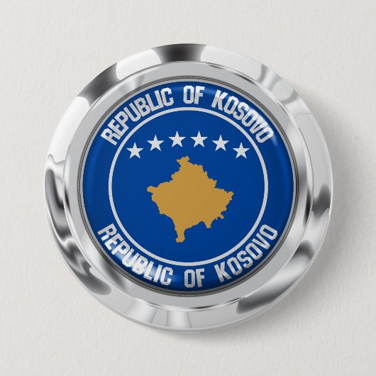 Badge Rond 7,6 Cm Emblème du cycle du Kosovo (Devant)