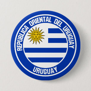 Badge Rond 7,6 Cm Emblème du Cycle d'Uruguay