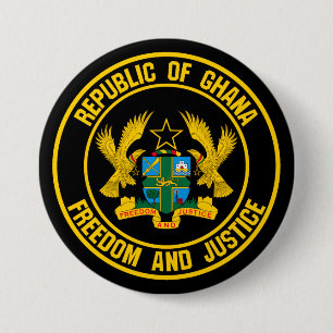 Badge Rond 7,6 Cm Emblème du cycle ghanéen