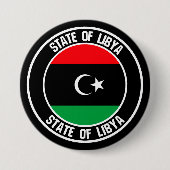 Badge Rond 7,6 Cm Emblème du cycle libyen (Devant)