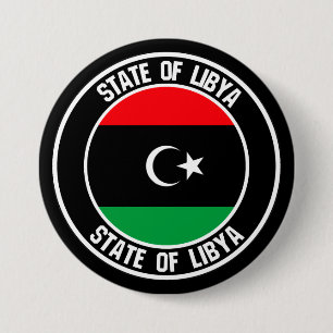 Badge Rond 7,6 Cm Emblème du cycle libyen