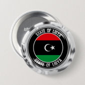Badge Rond 7,6 Cm Emblème du cycle libyen (Devant & derrière)