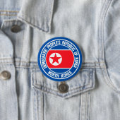 Badge Rond 7,6 Cm Emblème du cycle nord-coréen (En situation)