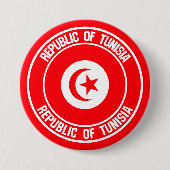 Badge Rond 7,6 Cm Emblème du cycle tunisien (Devant)