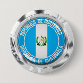 Badge Rond 7,6 Cm Emblème du Guatemala (Devant)