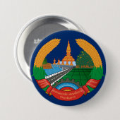 Badge Rond 7,6 Cm emblème du laos (Devant & derrière)