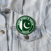 Badge Rond 7,6 Cm Emblème du Pakistan Round (En situation)