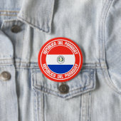 Badge Rond 7,6 Cm Emblème du Paraguay (En situation)