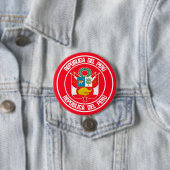 Badge Rond 7,6 Cm Emblème du Pérou (En situation)