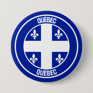 Badge Rond 7,6 Cm Emblème du Québec