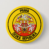 Badge Rond 7,6 Cm Emblème du rond de Prague (Devant)