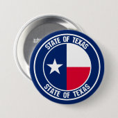 Badge Rond 7,6 Cm Emblème du Texas Round (Devant & derrière)