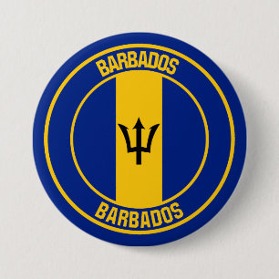 Badge Rond 7,6 Cm Emblème du tour de la Barbade