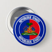 Badge Rond 7,6 Cm Emblème du tour d'Haïti (Devant & derrière)