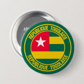Badge Rond 7,6 Cm Emblème du tour du Togo (Devant & derrière)