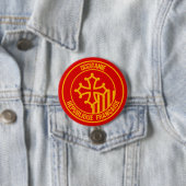 Badge Rond 7,6 Cm Emblème Occitanie ronde (En situation)