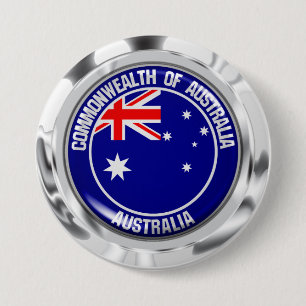 Badge Rond 7,6 Cm Emblème rond australien