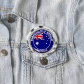 Badge Rond 7,6 Cm Emblème rond australien (En situation)