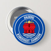 Badge Rond 7,6 Cm Emblème rond d'Aalborg (Devant & derrière)
