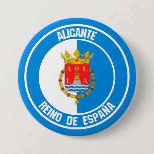 Badge Rond 7,6 Cm Emblème rond d'Alicante