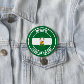 Badge Rond 7,6 Cm Emblème rond d'Andalucía (En situation)