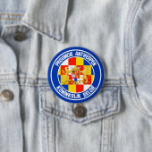 Badge Rond 7,6 Cm Emblème rond d'Anvers (En situation)