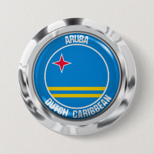 Badge Rond 7,6 Cm Emblème rond d'Aruba