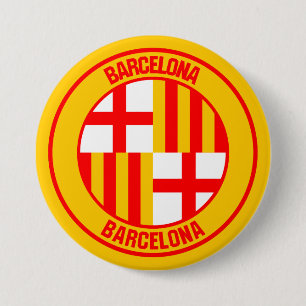 Badge Rond 7,6 Cm Emblème rond de Barcelone