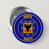 Badge Rond 7,6 Cm Emblème rond de Bogotá (Devant & derrière)