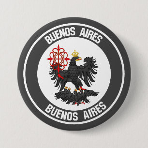 Badge Rond 7,6 Cm Emblème rond de Buenos Aires