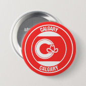 Badge Rond 7,6 Cm Emblème rond de Calgary Columbia (Devant & derrière)